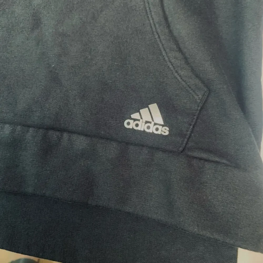 Adidas Girls Size L 2-Piece Set Printed Hoodie & Leggings Black Burgundy